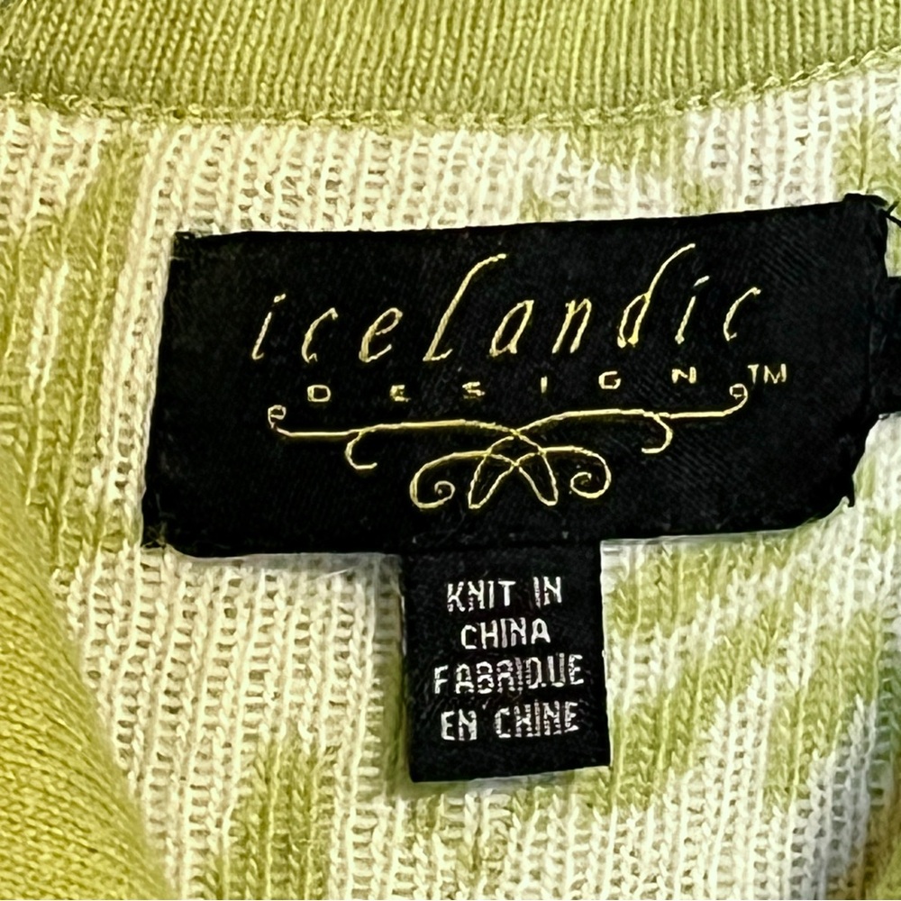 Icelandic Designs Angora Button Cardigan Floral Soft Green Women’s Small - Picture 7 of 11